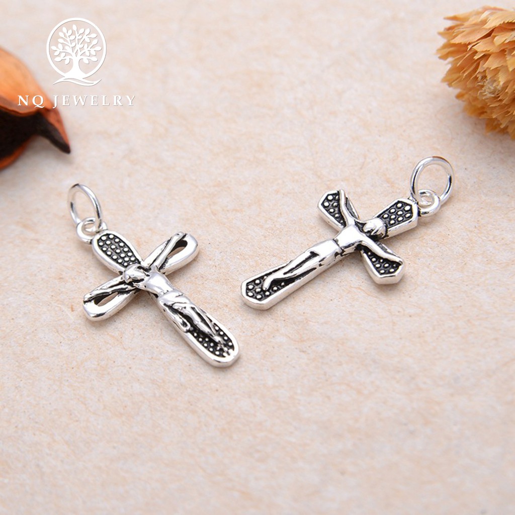 Charm bạc thánh giá chúa Jesus - NQ Jewelry