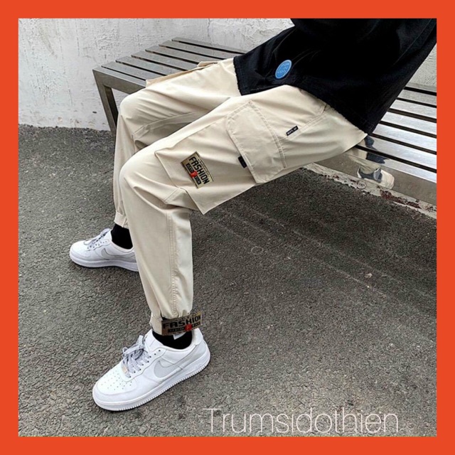 [👉Túi hộp - Cực Chất !!] Quần jogger kaki túi hộp dán gấu siêu hot, quần kaki, quần jogger nam , quần baggy | BigBuy360 - bigbuy360.vn