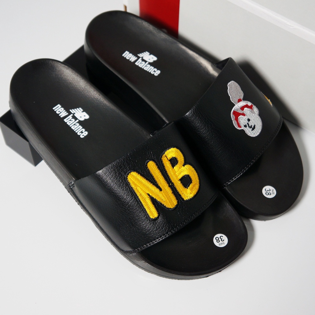 Dép NB Newbalance MLB NY LA Unisex quai ngang nam nữ hot trend hàng loại 1 free ship, tặng kèm hộp hãng MLB, BH Slippers