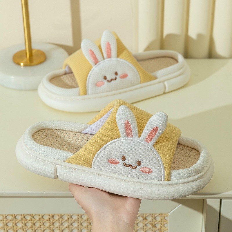 Dép bông đi trong nhà hình thỏ carot , dép quai ngang đế êm hàng siêu hot 001