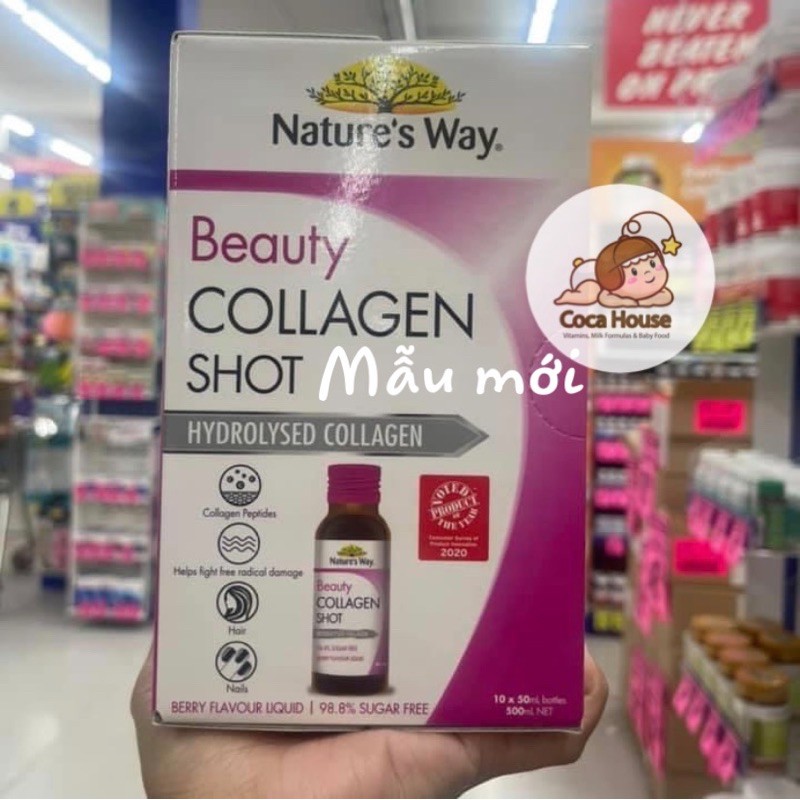 NATURE’S WAY BEAUTY COLLAGEN SHOT 10 ỐNG✅ ĐỦ BILL, TEM CHEMIST, HOT PRICE✅ Đẹp da, màu da đều | Thế Giới Skin Care