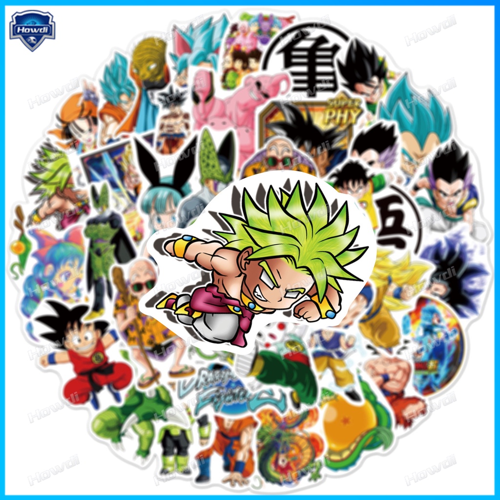 Miếng Dán Trang Trí Mũ Bảo Hiểm / Xe Mô Tô Chống Thấm Nước Hoạ Tiết Anime DRAGON
