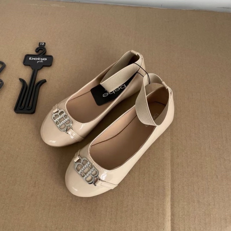 Giày bệt bé gái Bebe  Giày công chúa da Pu cao cấp xuất dư 0722