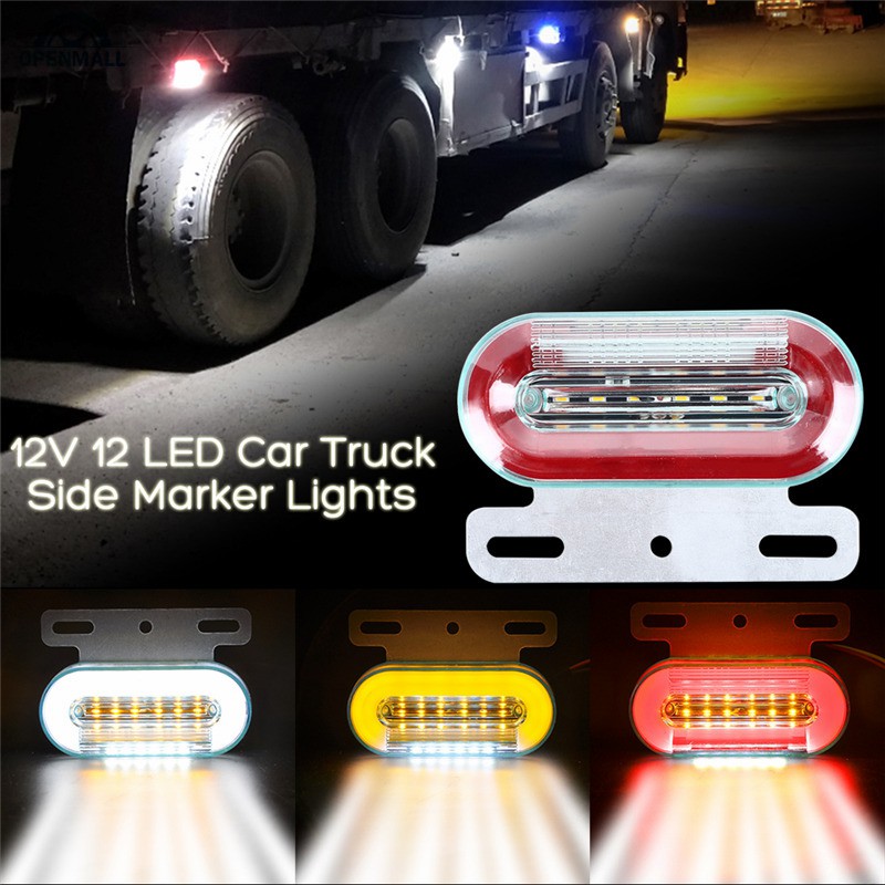 1 Đèn Tín Hiệu 12V 12 Bóng LED Gắn Hông Xe Tải