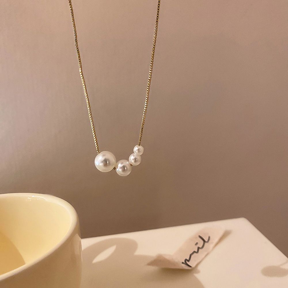 Vòng Cổ Choker Đính Ngọc Trai Nhân Tạo Nhiều Màu Thời Trang Hàn Quốc Cho Nữ