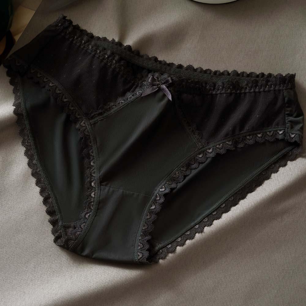 EXPEN Quần Lót Lụa Cotton Lưng Vừa Quyến Rũ Cho Nữ