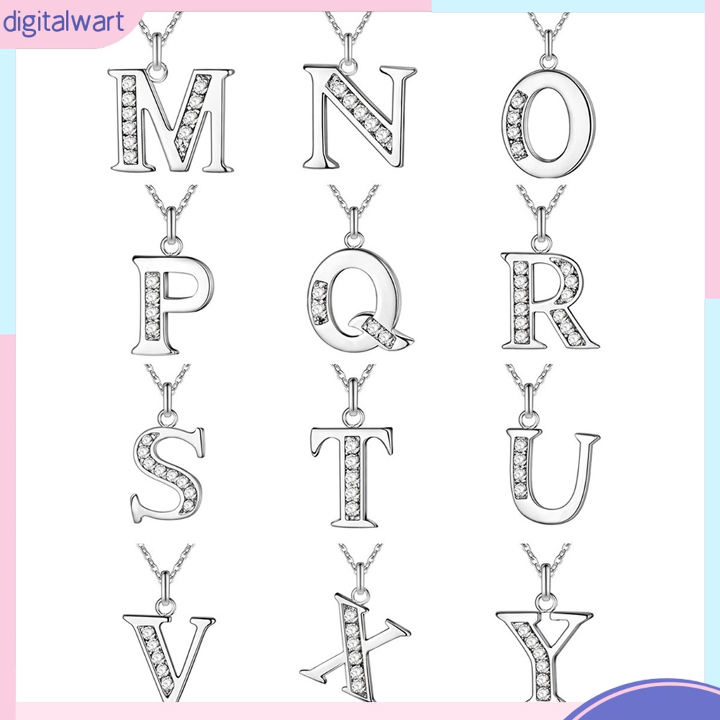 Dây chuyền đính mặt chữ cái lấp lánh pha lê thời trang