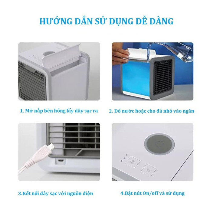 💥[BẢO HÀNH 1 NĂM]💥Quạt Điều Hòa Mini Công Nghệ Hàn Quốc - Quạt Điều Hòa Mini Hơi Nước Siêu mát