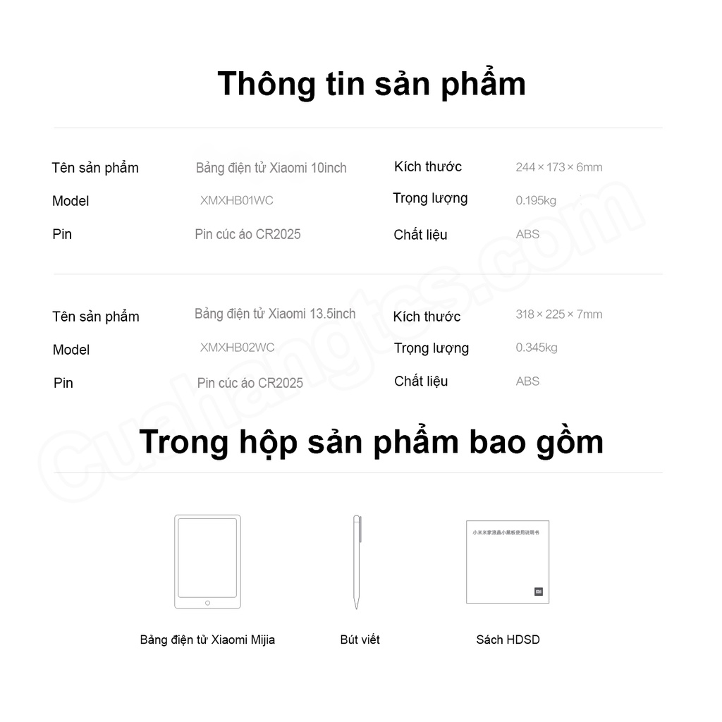 Bảng viết điện tử Xiaomi Mijia - Bảng vẽ điện tử thông minh Xiaomi mijia màn hình LCD bút cảm ứng an toàn cho trẻ em