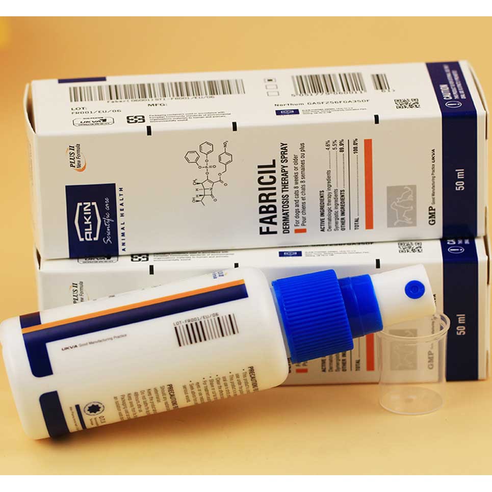 Alkin FABRICIL - Complex mới - Thuốc phun cho chó mèo điều trị viêm da có mủ