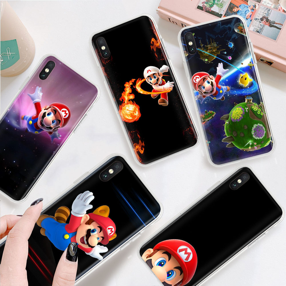 Ốp điện thoại trong suốt in hình Super Mario cho Xiaomi Redmi Note 5A Prime 5 Pro Blackshark 3 3S Plus TB124