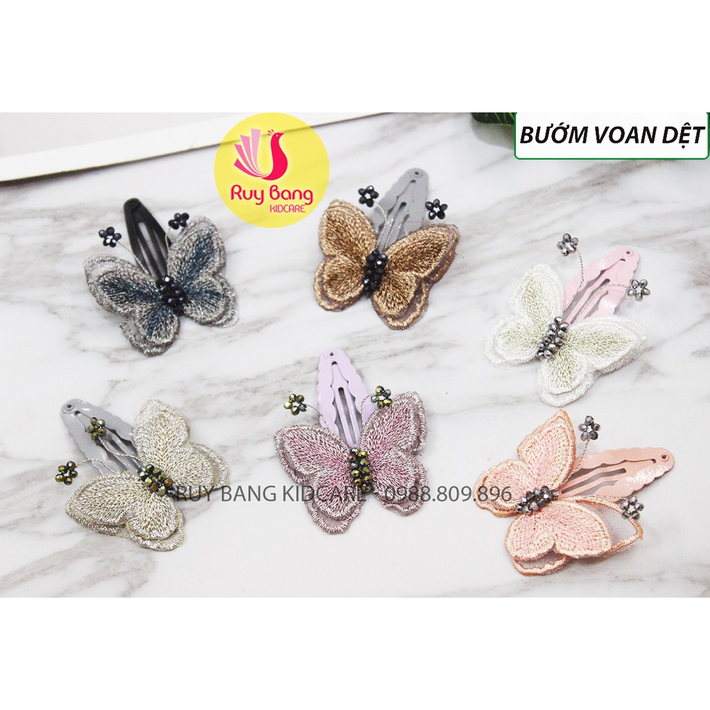 Bướm voan dệt size bé Rộng 4.5cm*Rộng 3.5*dài 3.5cm