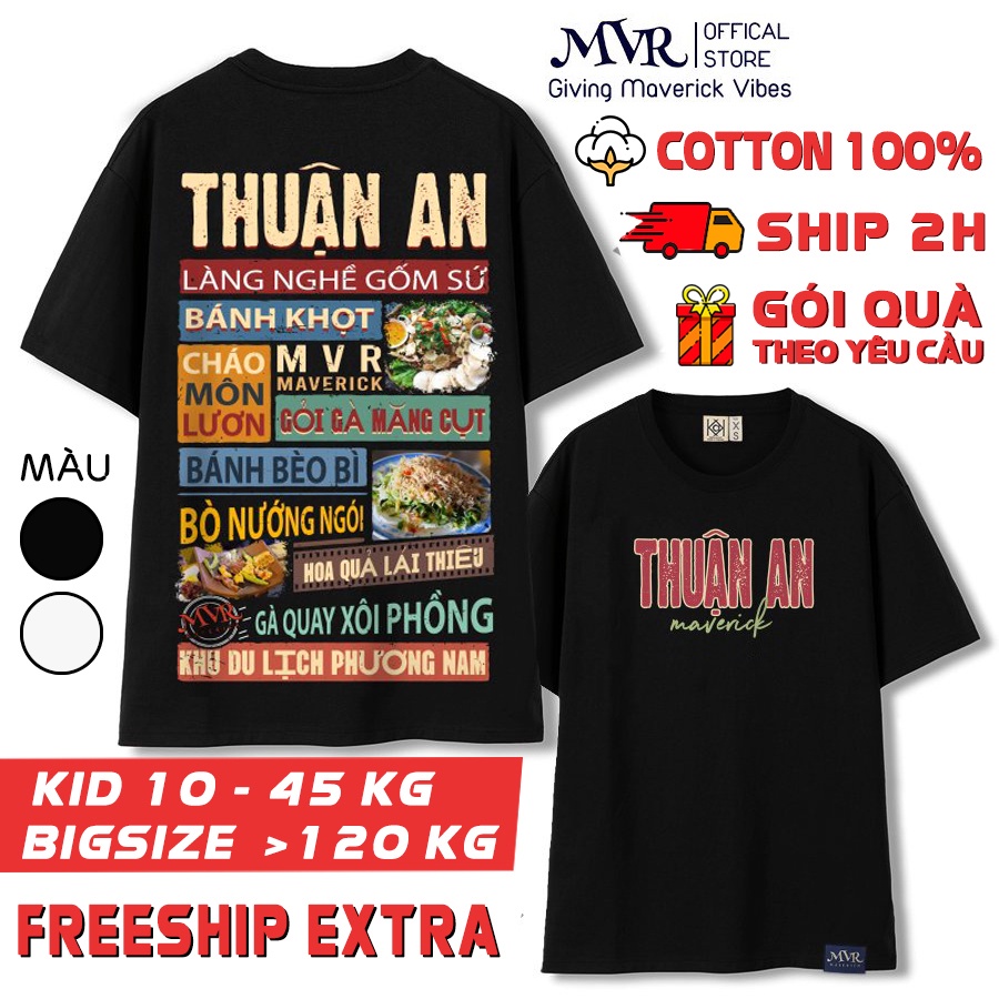 Áo thun Thuận An - tỉnh Bình Dương under form unisex tay lỡ genZ phông cotton ao cặp gia đình localbrand MVR BB4268