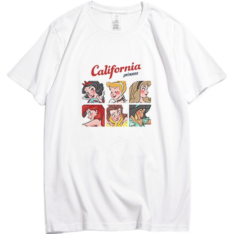 Áo Thun Nữ Ngắn Tay Cổ Tròn In Hình Thời Trang