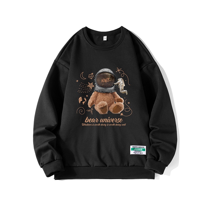 Áo Sweater Cổ Tròn Dáng Rộng In Họa Tiết Thời Trang Đường Phố 2022 Cho Nam