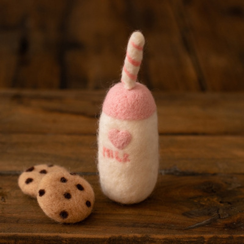 Bình Sữa Em Bé + Bánh Quy + Kẹo Dùng Làm Phụ Kiện Chụp Ảnh Cho Bé Sơ Sinh diy