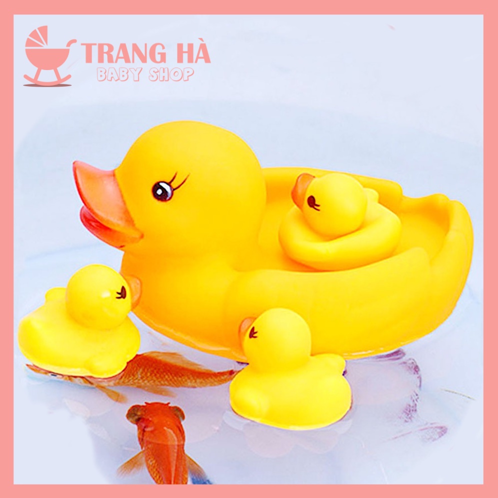 Đồ Chơi Đàn Vịt Thả Bồn tắm, Chậu Tắm Có Tiếng Kêu Chip Chip Cho Bé