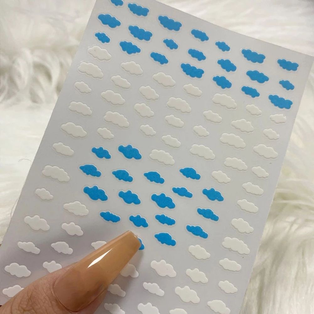 [Hàng mới về] Miếng dán trang trí móng tay hình đám mây / cầu vồng 3D DIY xinh xắn