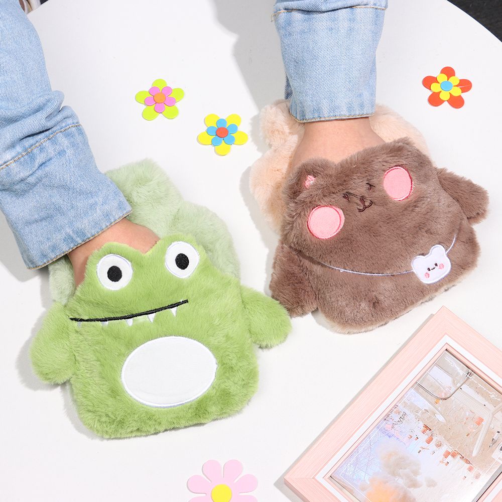 Lanfy Túi Chườm Nóng PVC Phủ Vải Lông PVC Mềm Mại Hình Thú Hoạt Hình Giảm Căng Thẳng Có Thể Tái Sử Dụng Làm Túi Chườm Nóng