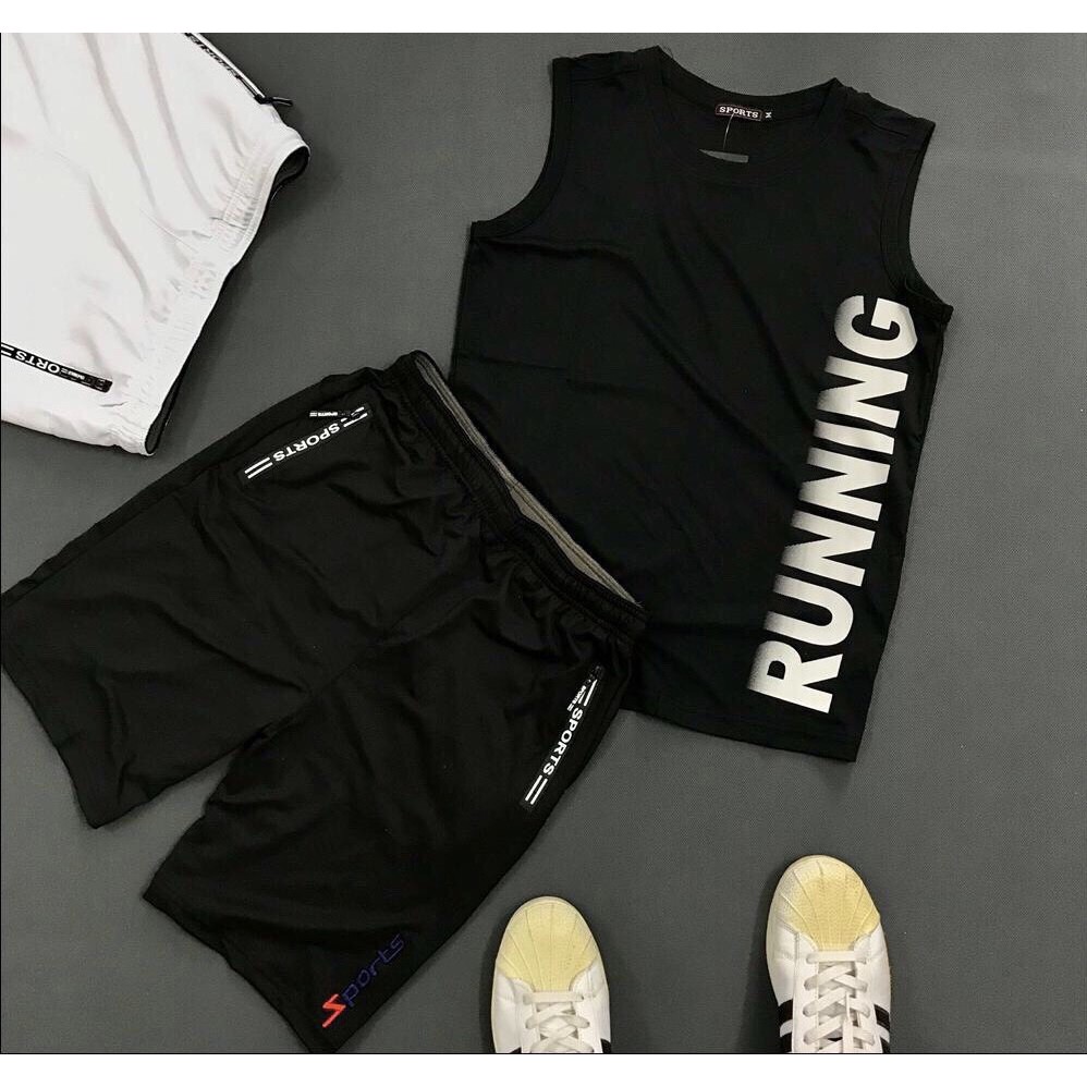 Bộ thun thể thao sát nách nam Running | BigBuy360 - bigbuy360.vn