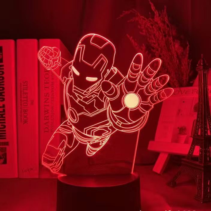 Đèn Ngủ LED Để Bàn Hình Người Sắt Có Điều Khiển Từ Xa Tiện Dụng Trang Trí Nhà Cửa