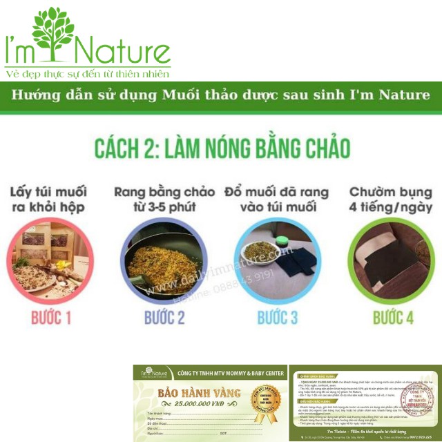 Muối Thảo Dược⚡CHÍNH HÃNG⚡ Muối thảo dược sau sinh I'm Nature làm săn giảm mỡ bụng cho mẹ sau sinh, giảm đau lưng, vai