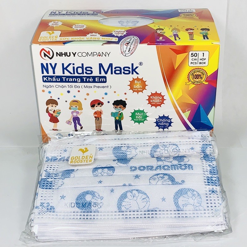 Khẩu trang y tế kháng khuẩn trẻ em Như Ý Kids Mask (hộp 50 cái)