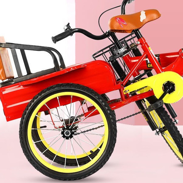 【xe đạp】Xe đạp trẻ em ba bánh có xô Xe đạp gấp đôi 14 inch 16 inch 18 inch cho bé trai và bé gái Xe đạp trẻ em