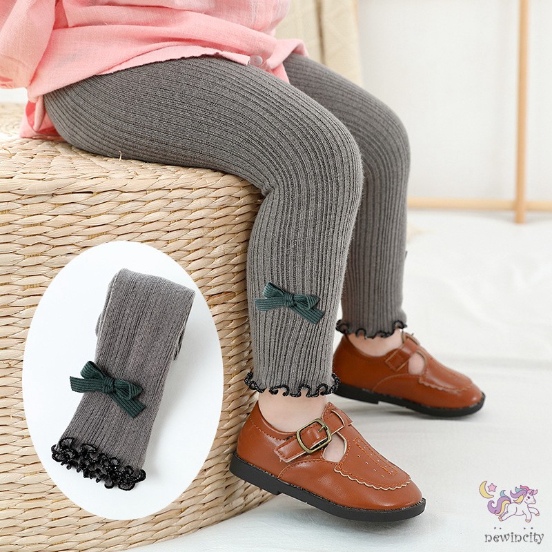 Quần Legging Đính Nơ Xinh Xắn Dành Cho Bé Gái