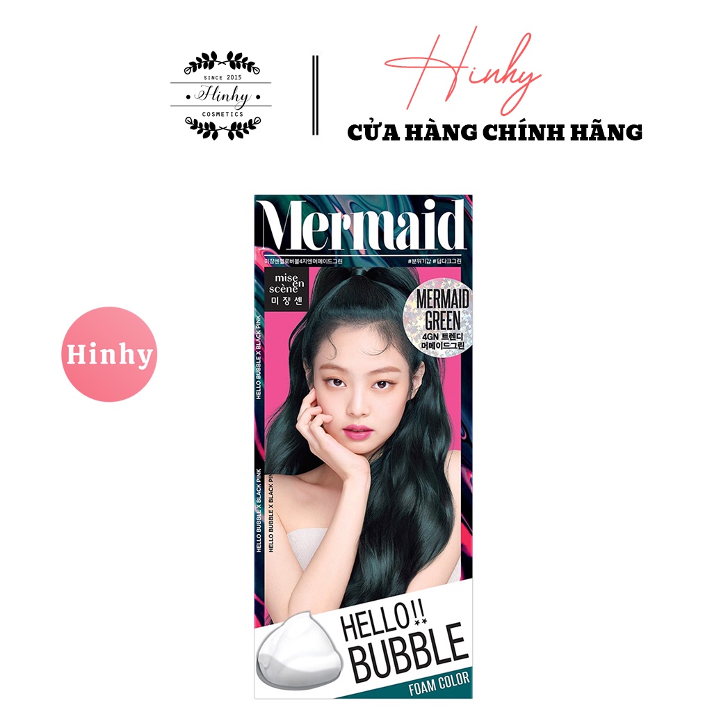 Nhuộm tóc Miseen Hello Bubble 4GN Mermaid Green