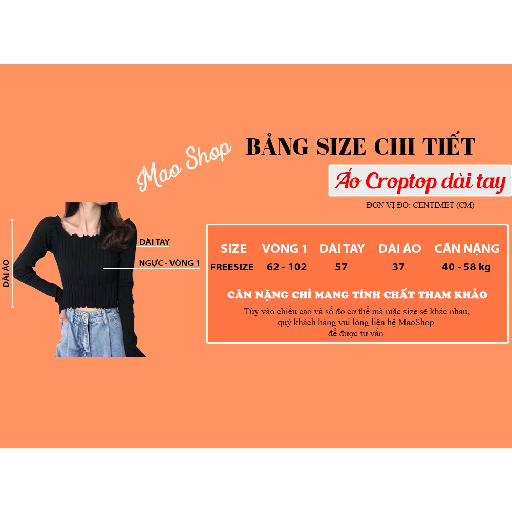 Áo croptop dài tay ulzzang ôm body trễ vai chất len tăm Hàn Quốc C64 - Maoshop