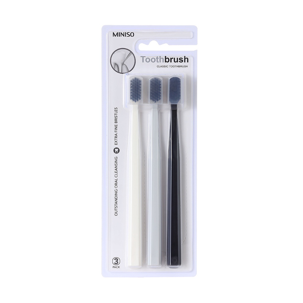 Bàn chải đánh răng Miniso Classic 3 pcs/pack (Nhiều màu)