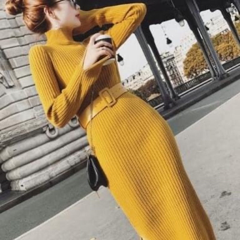 đầm len đơn chốtt live 200
