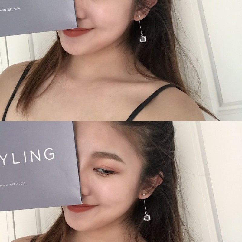 Hoa tai hình khối vuông phong cách Hàn Quốc đơn giản
