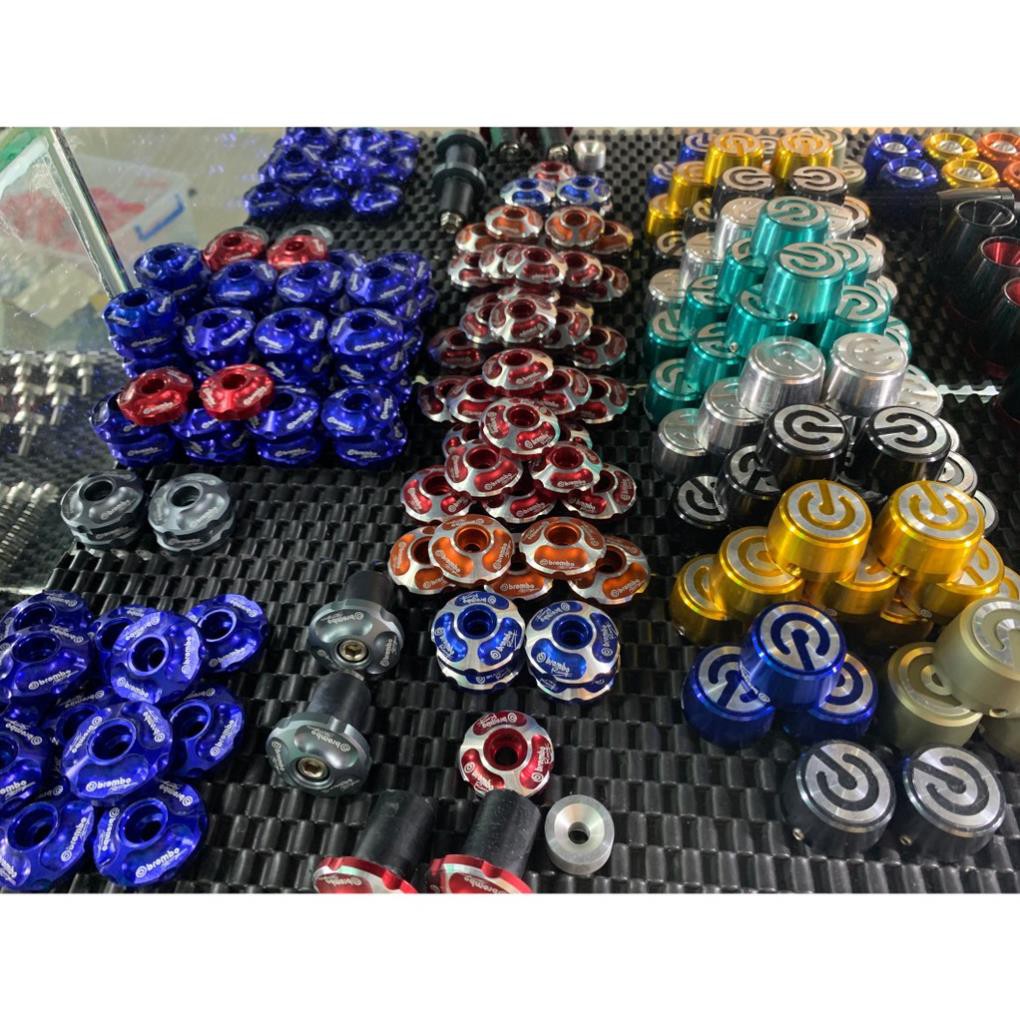 Gù tay lái nhôm RCB cnc màu  ĐỎ