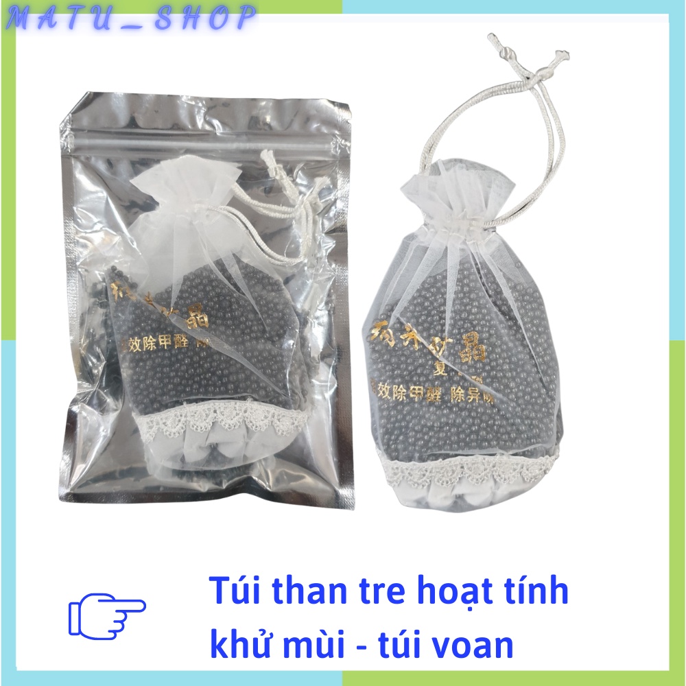 Than hoạt tính khử mùi ô tô với tinh thể khoáng nano dạng túi sang trọng tiện dụng