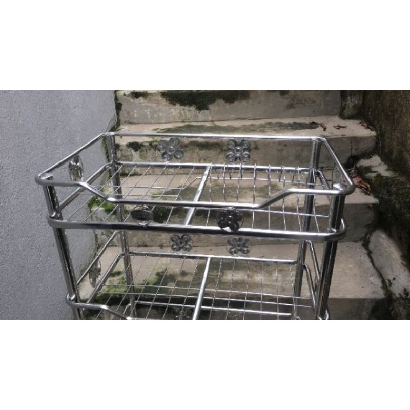 Kệ bát inox dày 2 tầng D50,60cm x R30cm