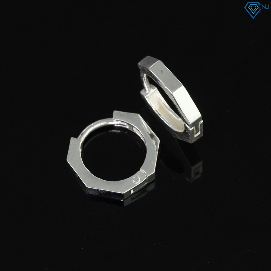 Bông tai nam bạc 925 lục giá cá tinhs BTA0040 - Trang sức TNJ