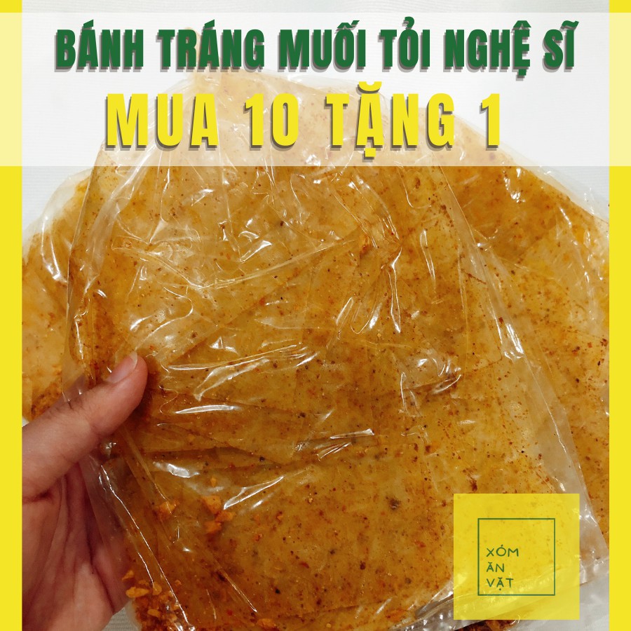 [MUA 10 TẶNG 1] 10 BỊCH BÁNH TRÁNG MUỐI TỎI NGHỆ SĨ CHÍNH GỐC, GIÁ TẬN XƯỞNG | BigBuy360 - bigbuy360.vn