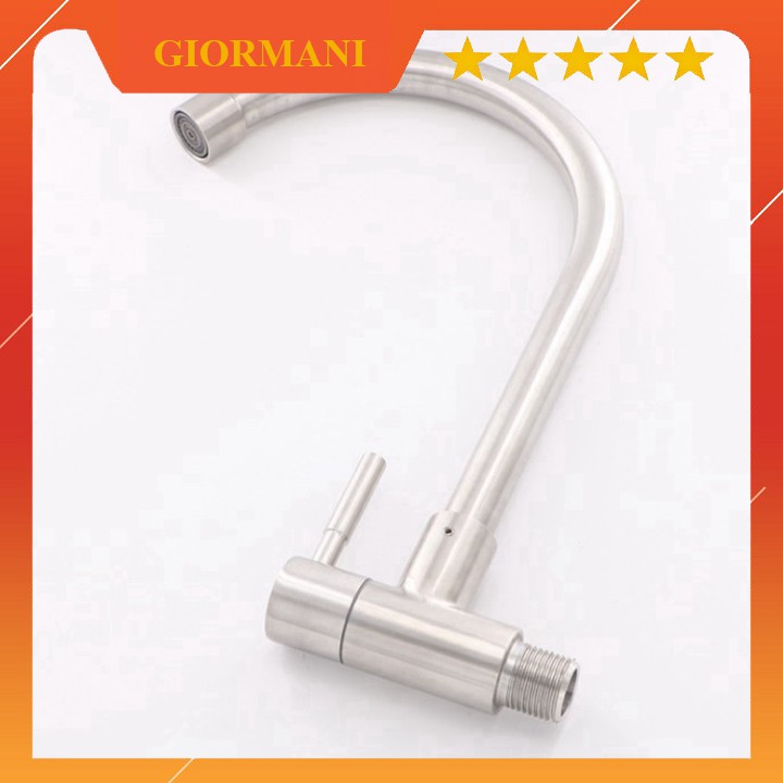 Vòi rửa bát lạnh cắm tường Inox cao cấp VRB 904