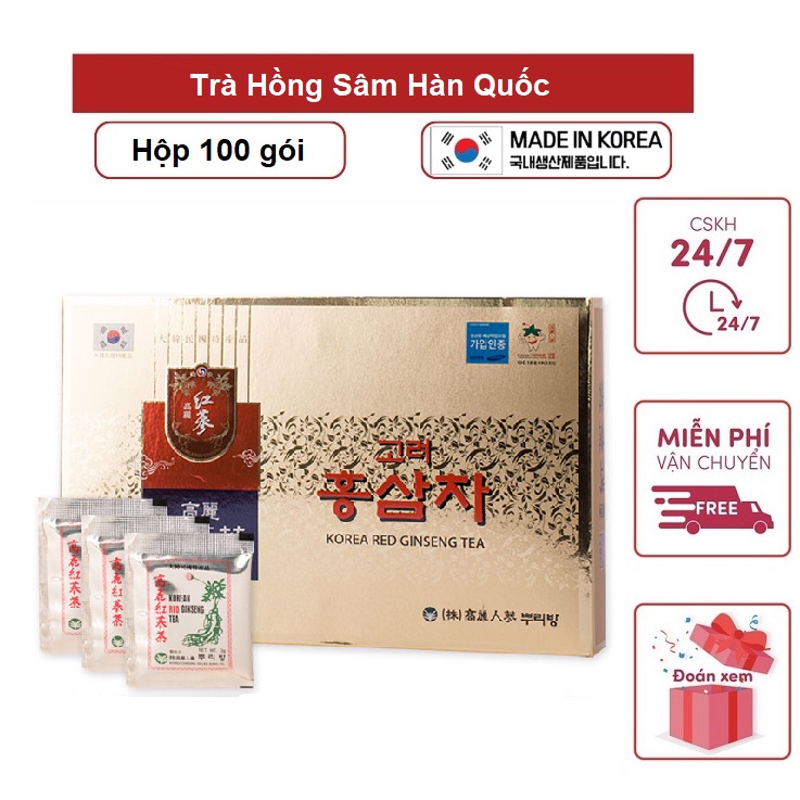 Trà Hồng Sâm Hàn Quốc [ Nấm Linh Chi _ Quà Tặng Cao Cấp ]