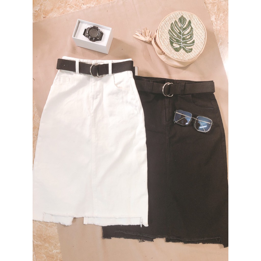 Váy Dài Siêu Xinh Rách Gấu Phong Cách Hàn Quốc