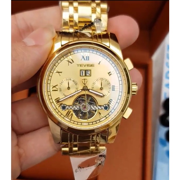 Đồng hồ cơ tự động Nam automatic Nhật Bản TEVISE KING chính hãng (tặng kèm tháo mắt xịn và dây da)