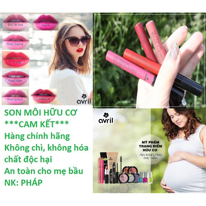 Son bút chì Hữu cơ AVRIL, Nhập Khẩu Pháp