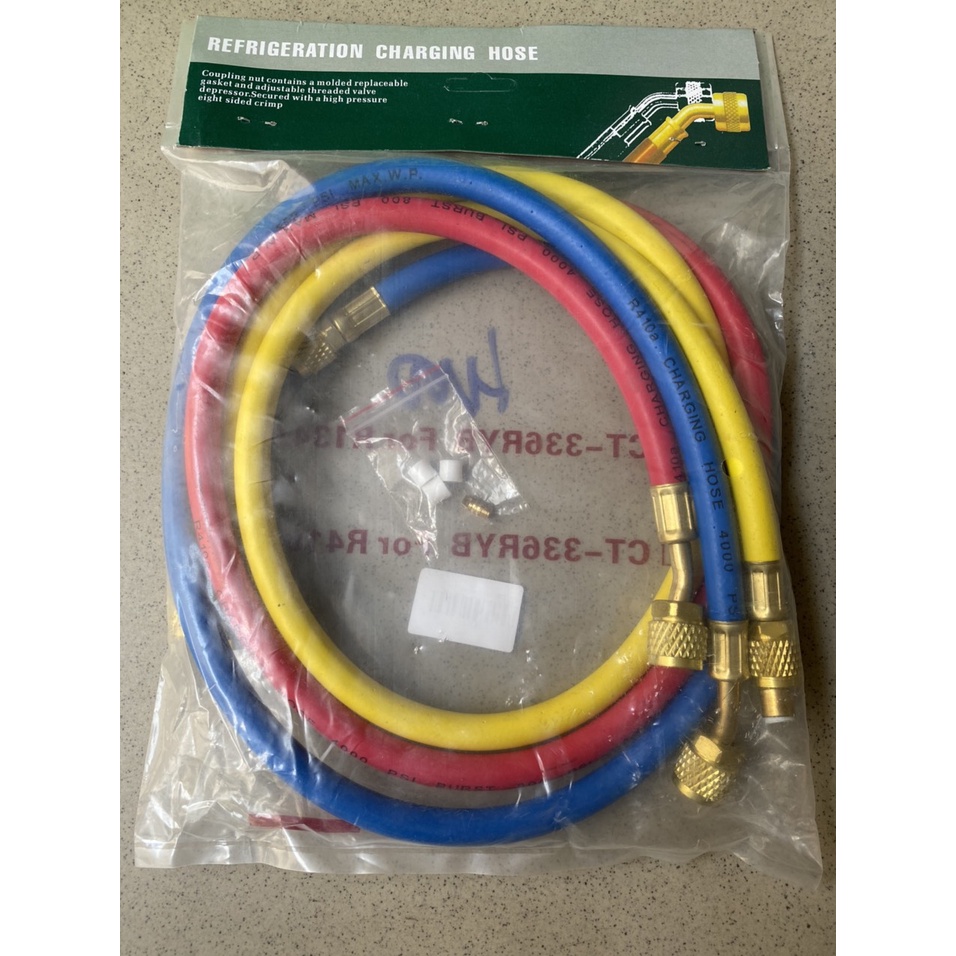 Dây sạc gas điều hoà máy lạnh 1m - bộ 3 dây nạp gas R410