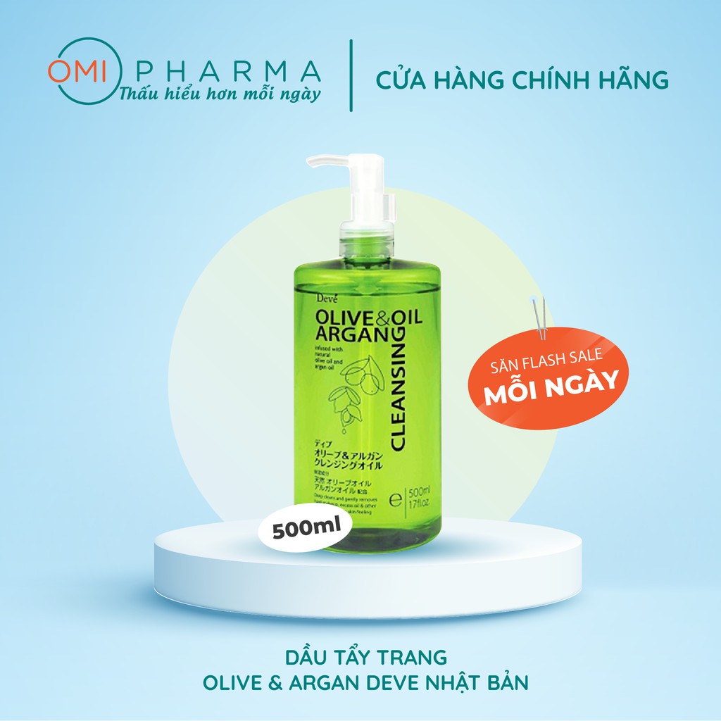 Dầu Tẩy Trang Chiết Xuất Dầu Olive &amp; Argan Deve Clean sing Oil 500ml &amp; 200ml