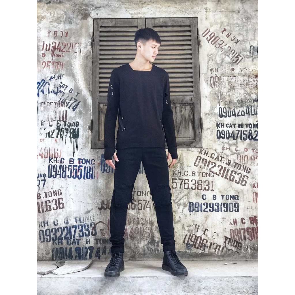 Áo dài tay biker cá tính, phong cách, thời trang Lexuza 034