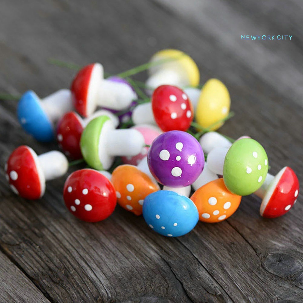 Set 16 Cây Nấm Giả Trang Trí Giáng Sinh