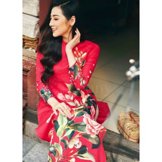 [RẺ VÔ ĐỊCH] 🌷ÁO DÀI GẤM VÂN HOA CỎ( ÁO RIÊNG QUẦN RIÊNG)