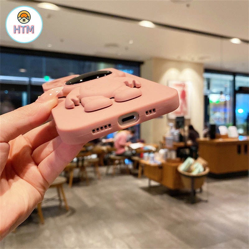 Ốp Điện Thoại Silicon TPU Mềm Có Giá Đỡ Hình Phi Hành Gia Cho iPhone 13 12 Pro Max 11 Pro XS Max X 7 8 Plus